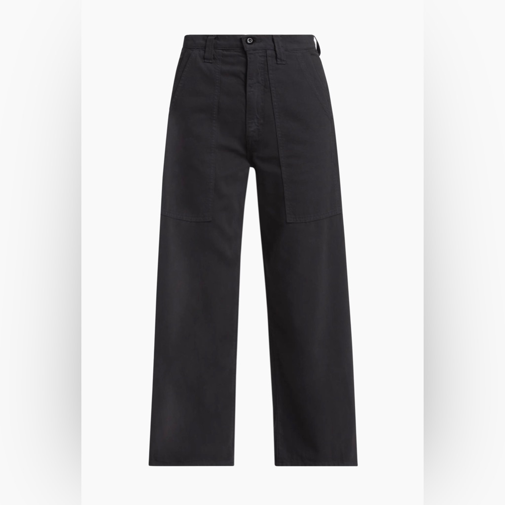 Mother Quartet Breaker Flood Pants In Black - Size 24
